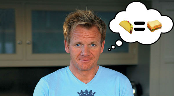Gordon Ramsay opina que los tacos son «sándwiches crujientes»