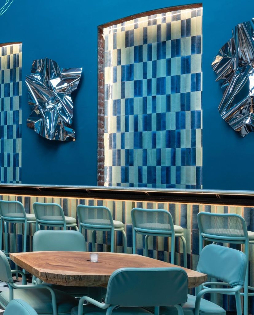 Restaurante azul en San Ángel