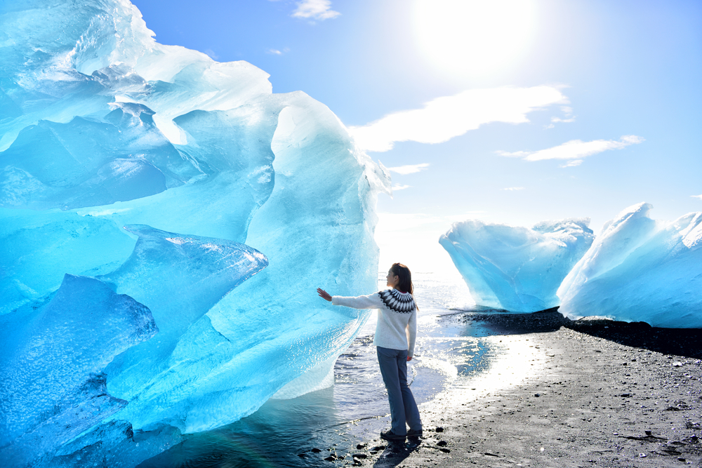 Hay una playa formada por cristales de hielo y es la de las más hermosas del mundo