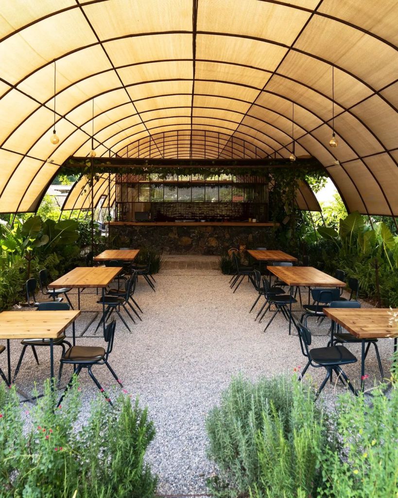 Restaurante en invernadero