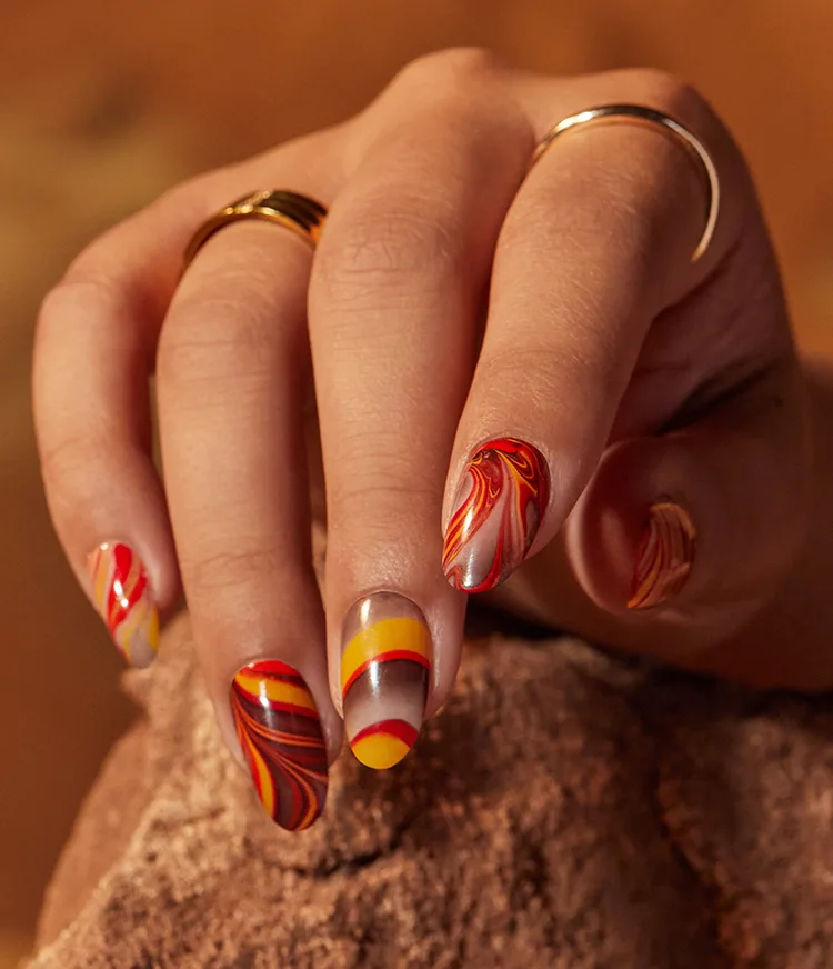 diseños de uñas otoño