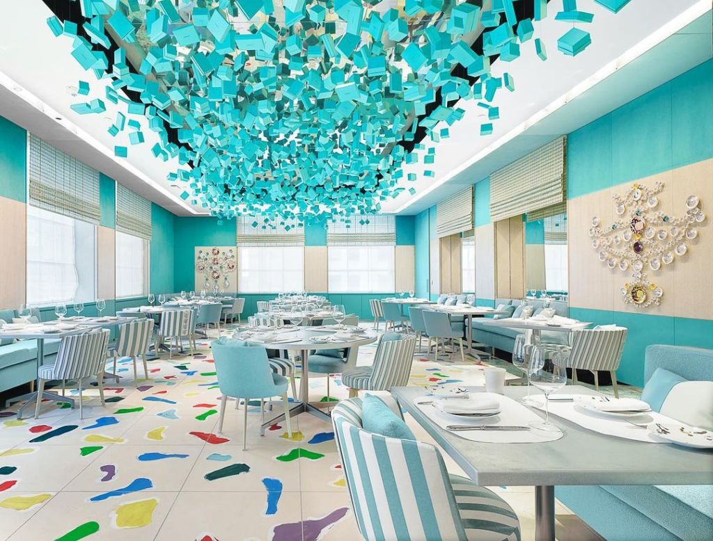 cafeterías de marcas de lujo Tiffany 