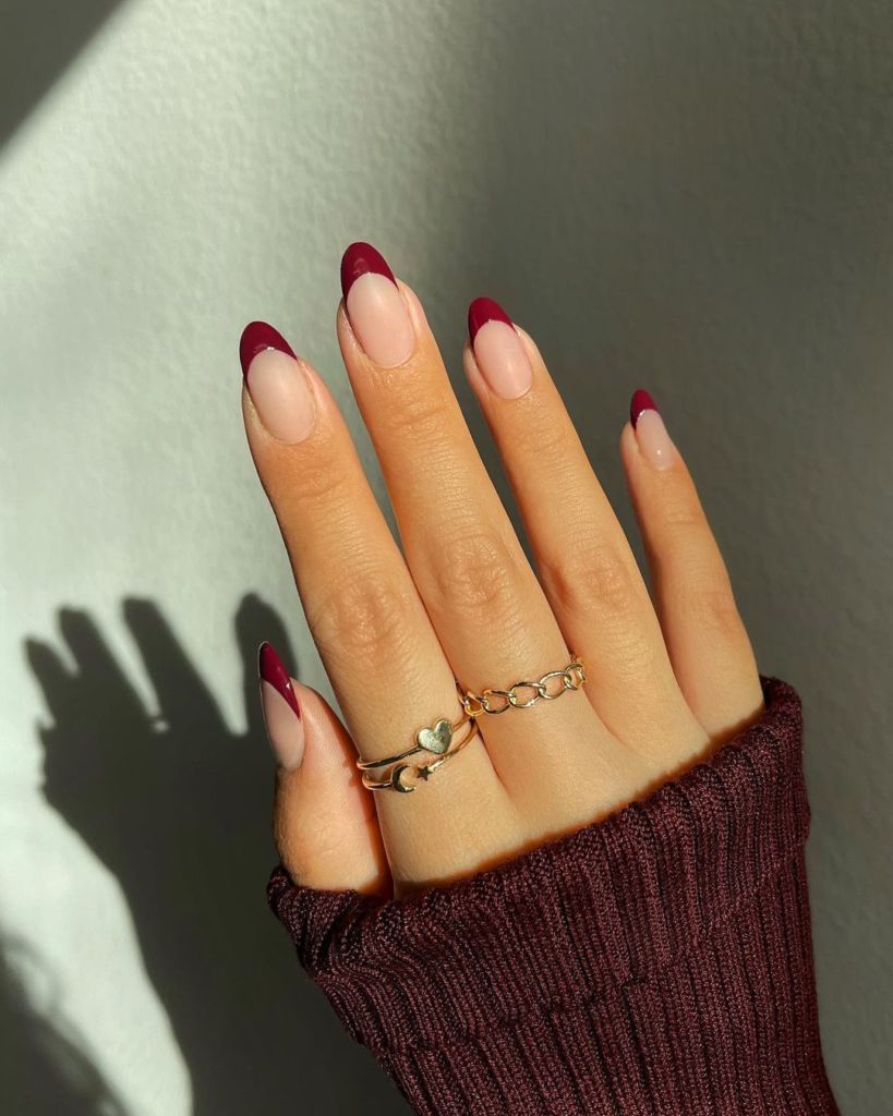 uñas en tendencia otoño Malbec