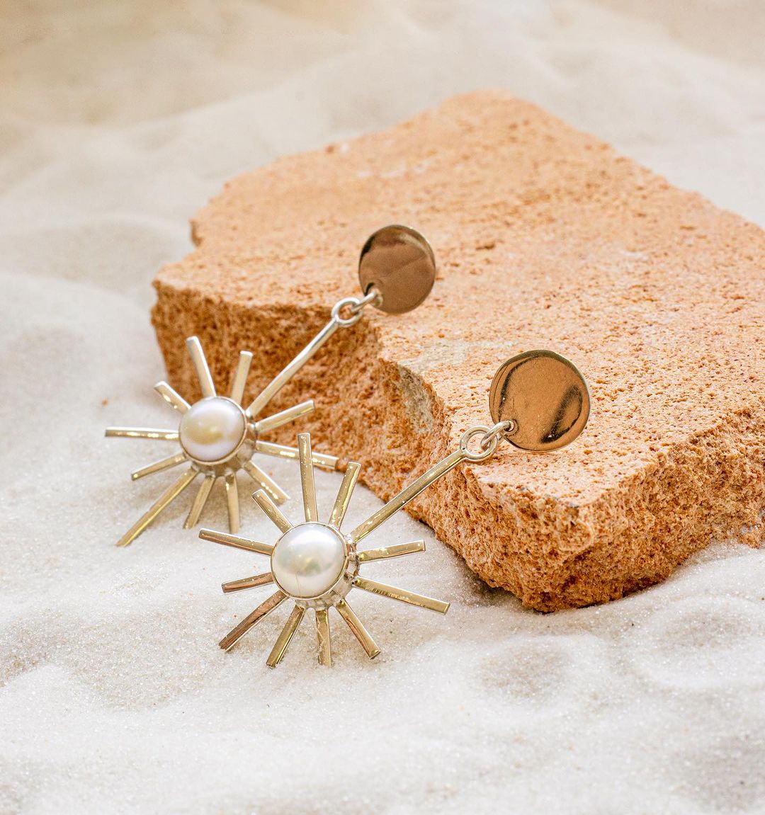 aretes de perlas