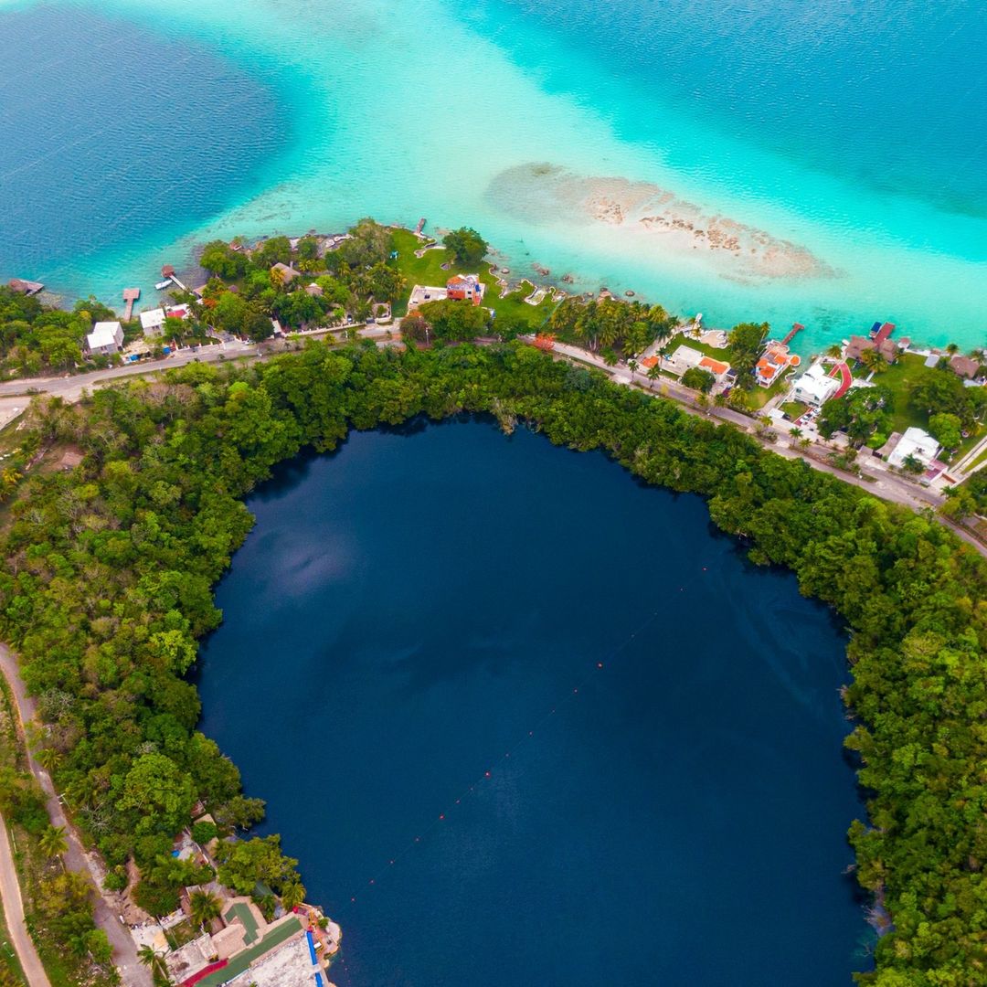 Hay 3 cenotes dentro de la Laguna de Bacalar y nadar ahí te cambiará la vida