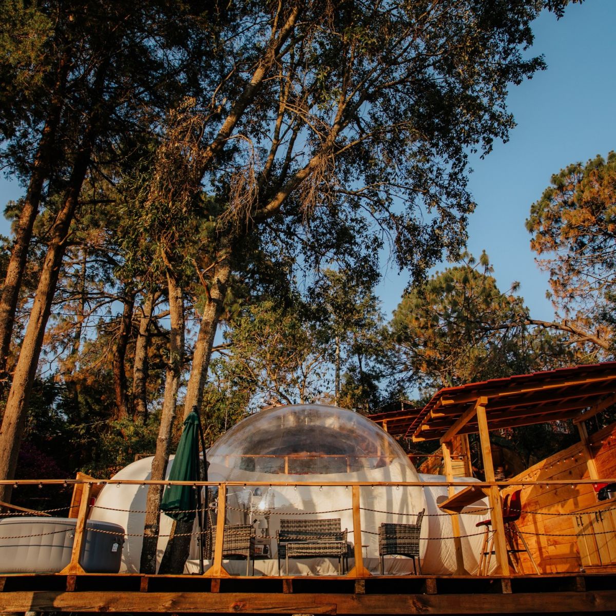 glamping con telescopio