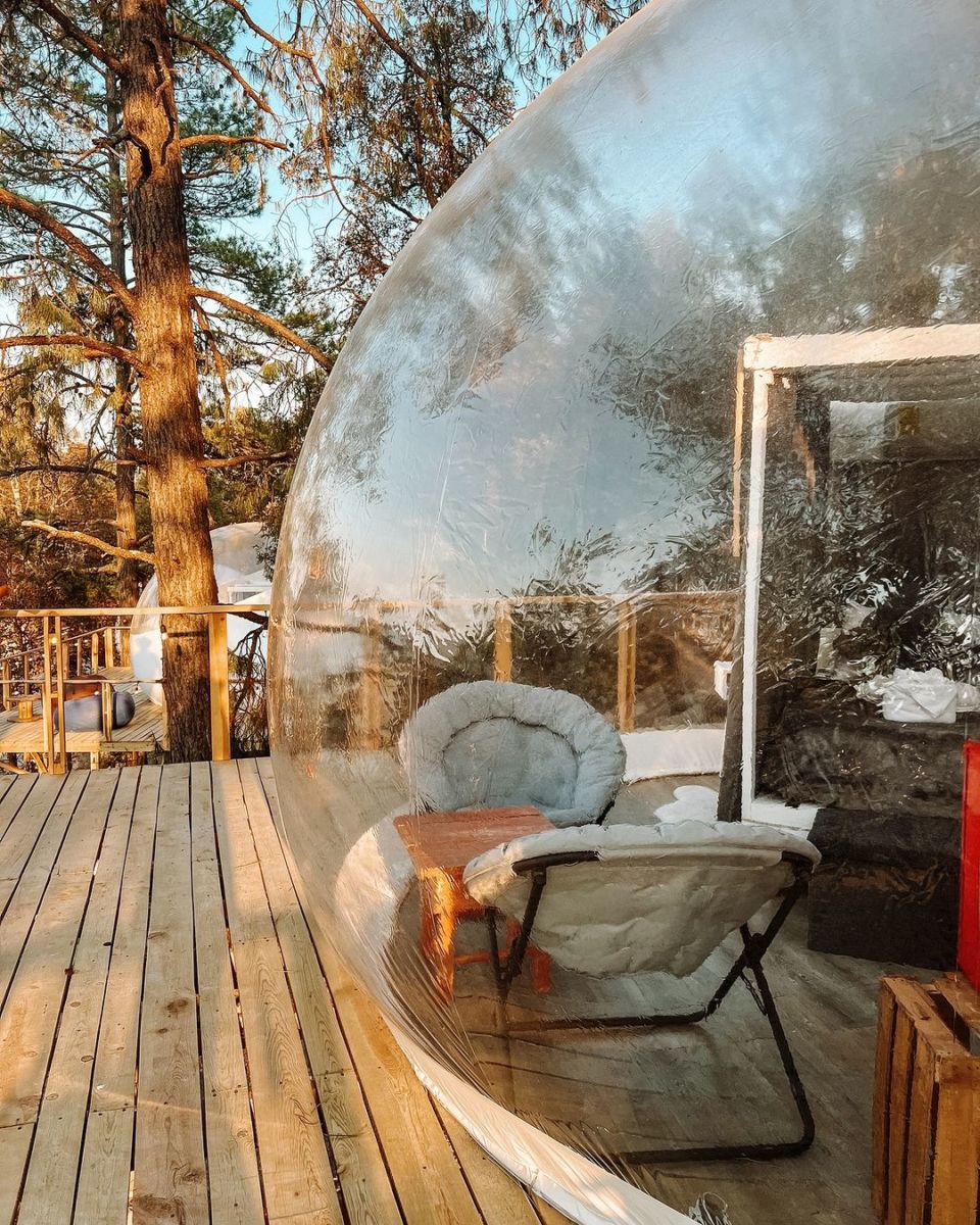 glamping con telescopio