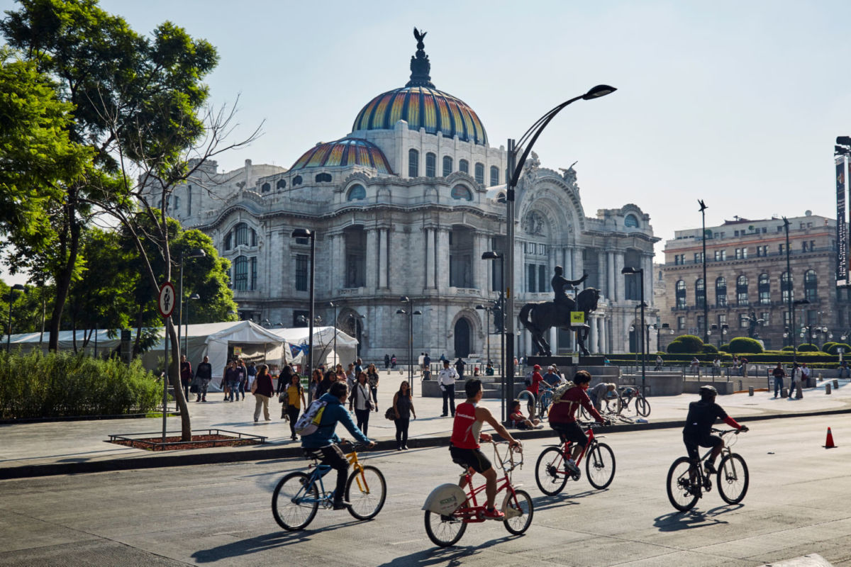 Paseo de bicicletas en Reforma