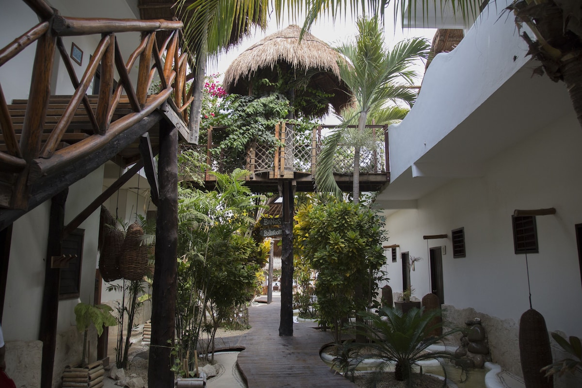 dónde hospedarse en Mahahual 