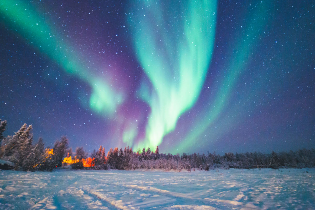 Auroras boreales en Canadá