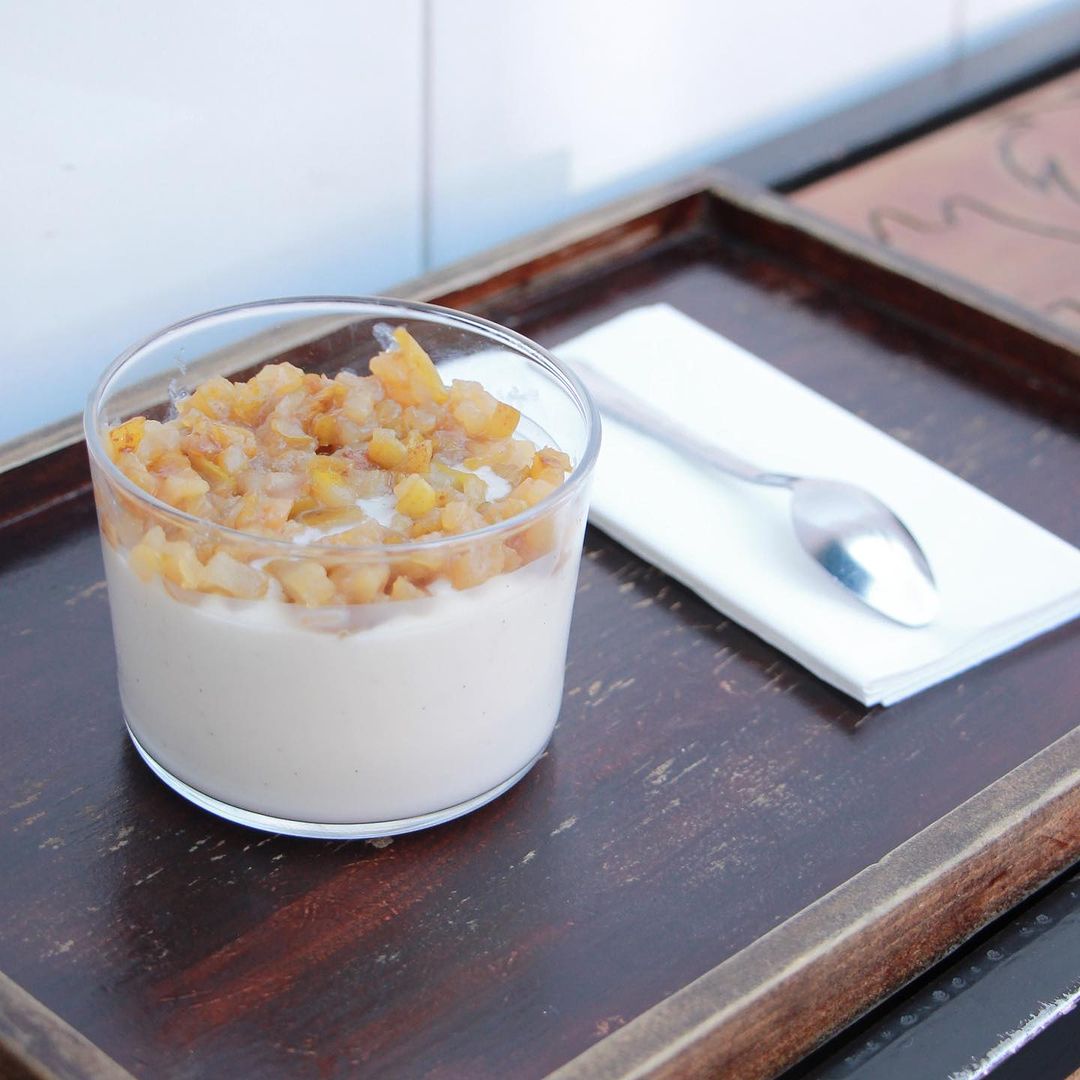 Panna Cotta de pera.