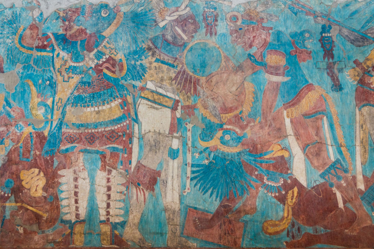 Frescos prehispánicos en Cacaxtla