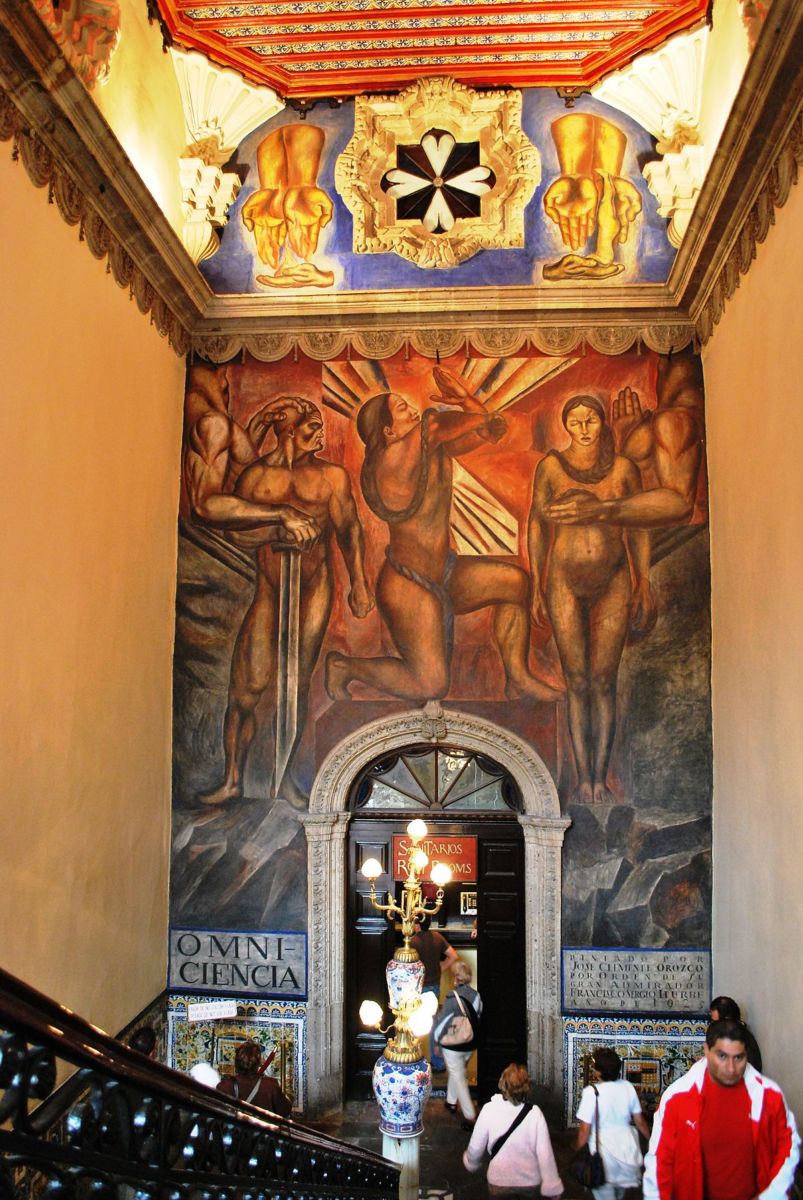 Mural de José Clemente Orozco en la Casa de los Azulejos