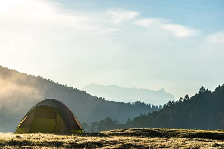 Zona de camping en el parque ecoturístico Corral de Piedra