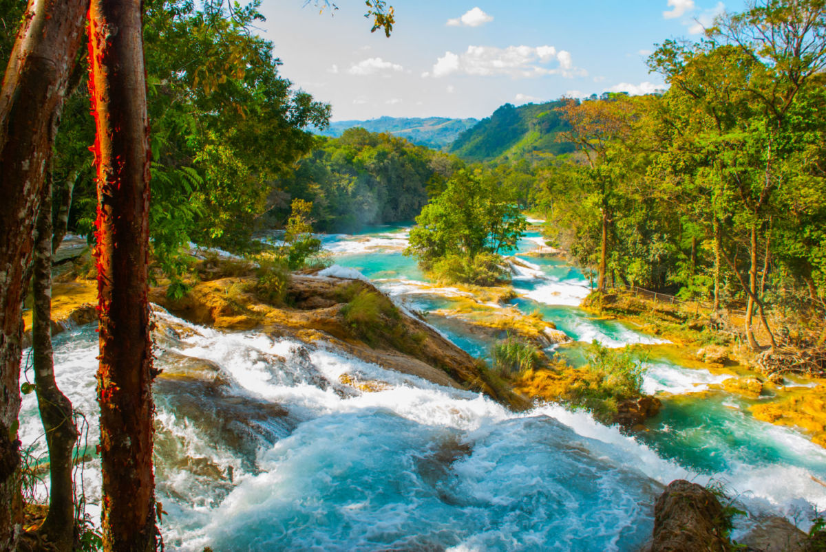 cascadas en Palenque, Chiapas