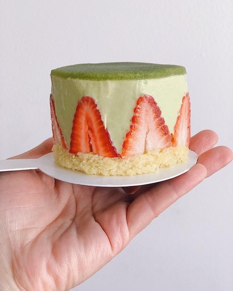 pastel de matcha