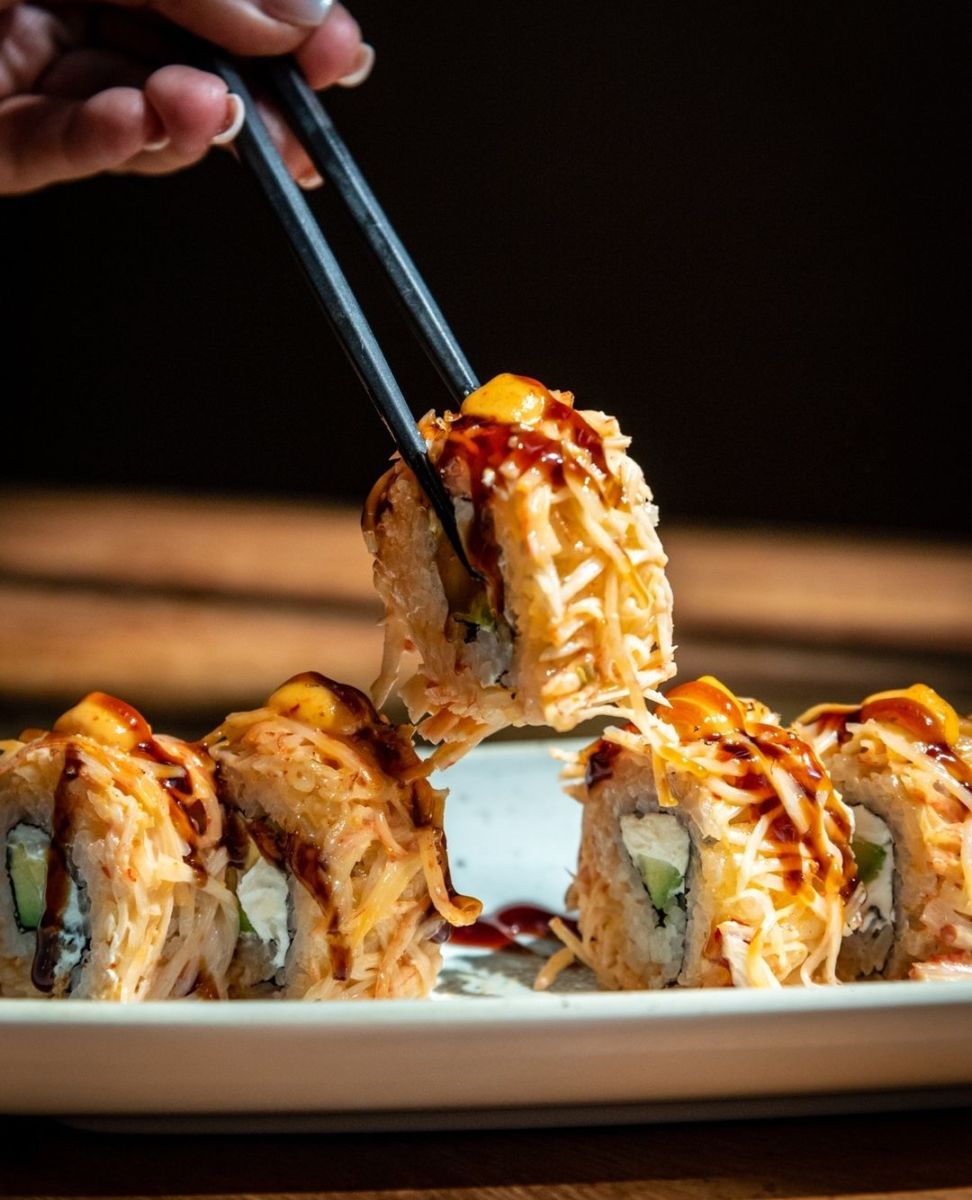 sushi con queso crema