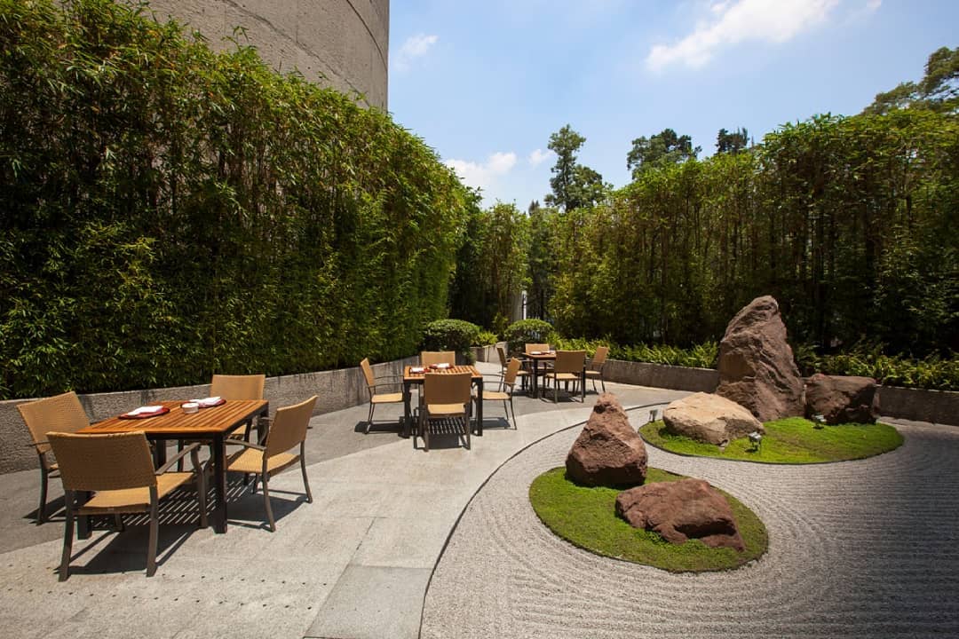 Comer sushi al aire libre