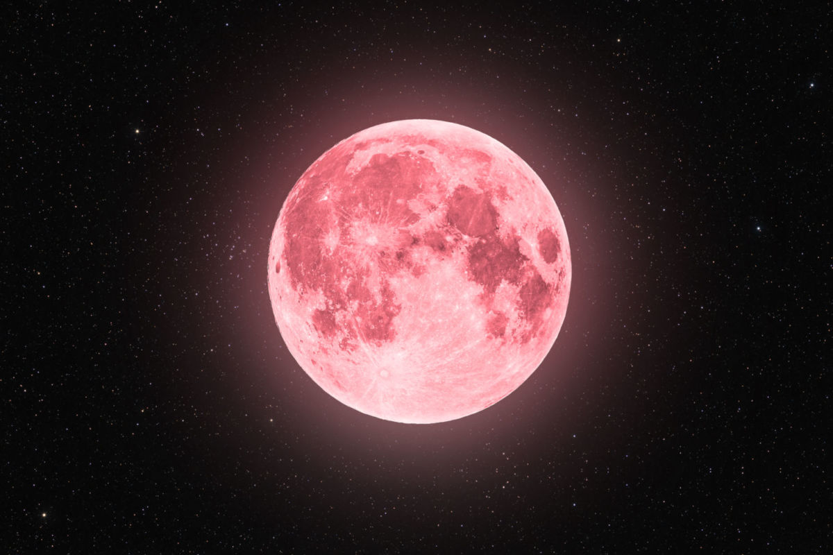 Luna llena rosa