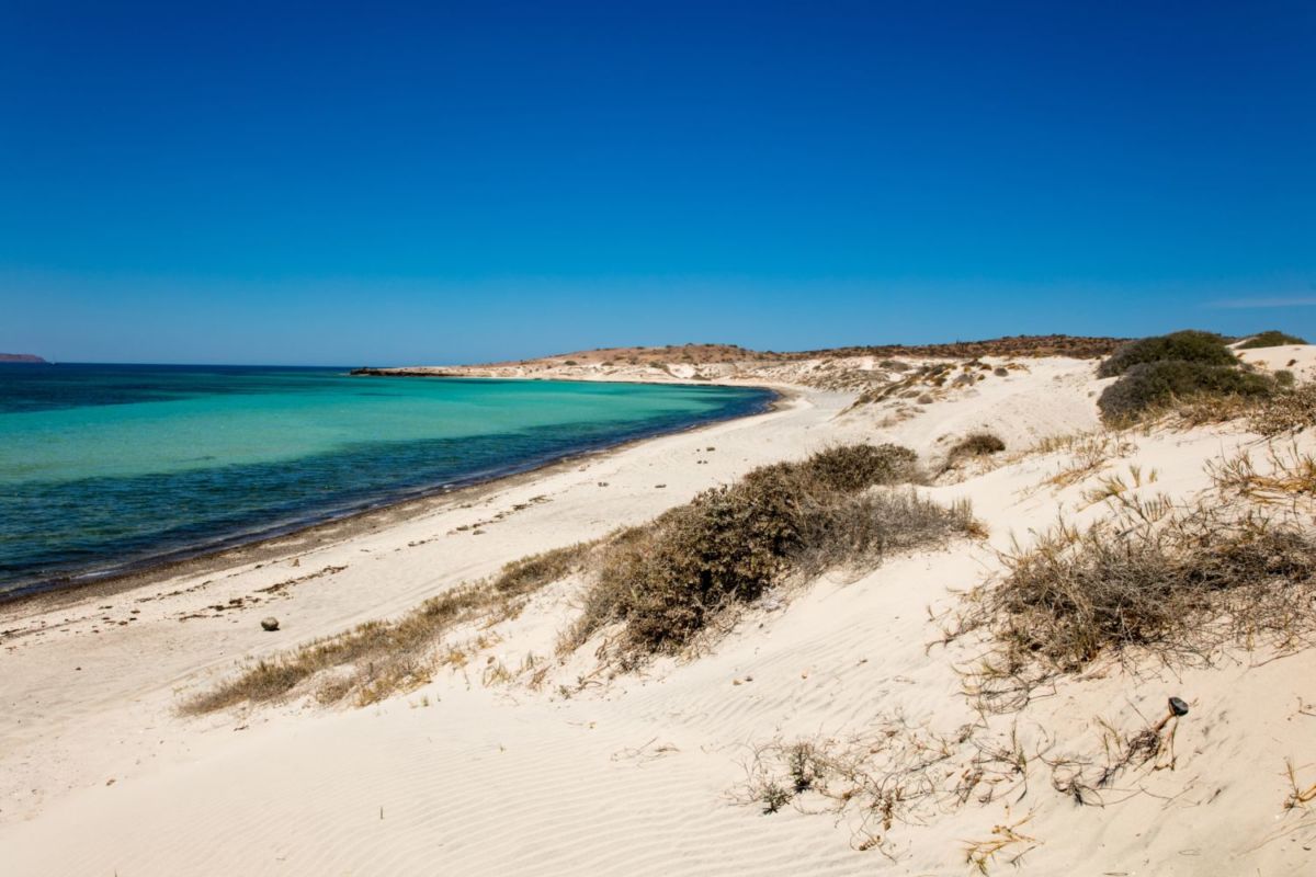 Agua cristalina, arena suave y fina y espectaculares paisajes en esta playa de La Paz que no es Balandra