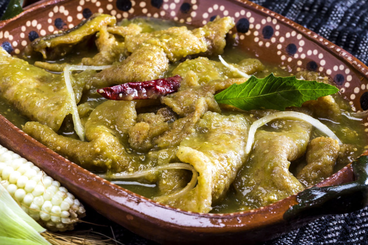 Cerdo en salsa verde, plato típico de San Joaquín