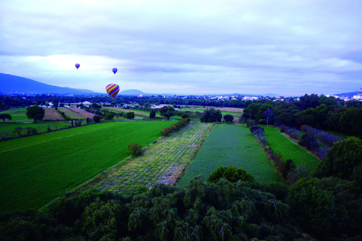 Globos aerostáticos sobre los campos de Tequisquiapan