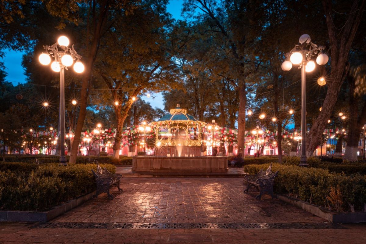 Iluminación nocturna en Tlaxcala