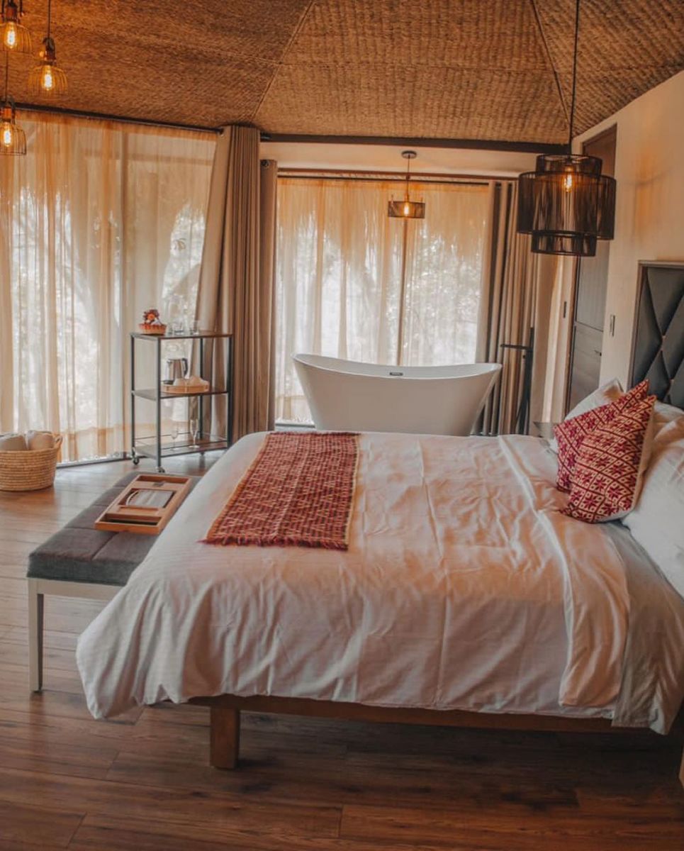 cabañas en medio del bosque 