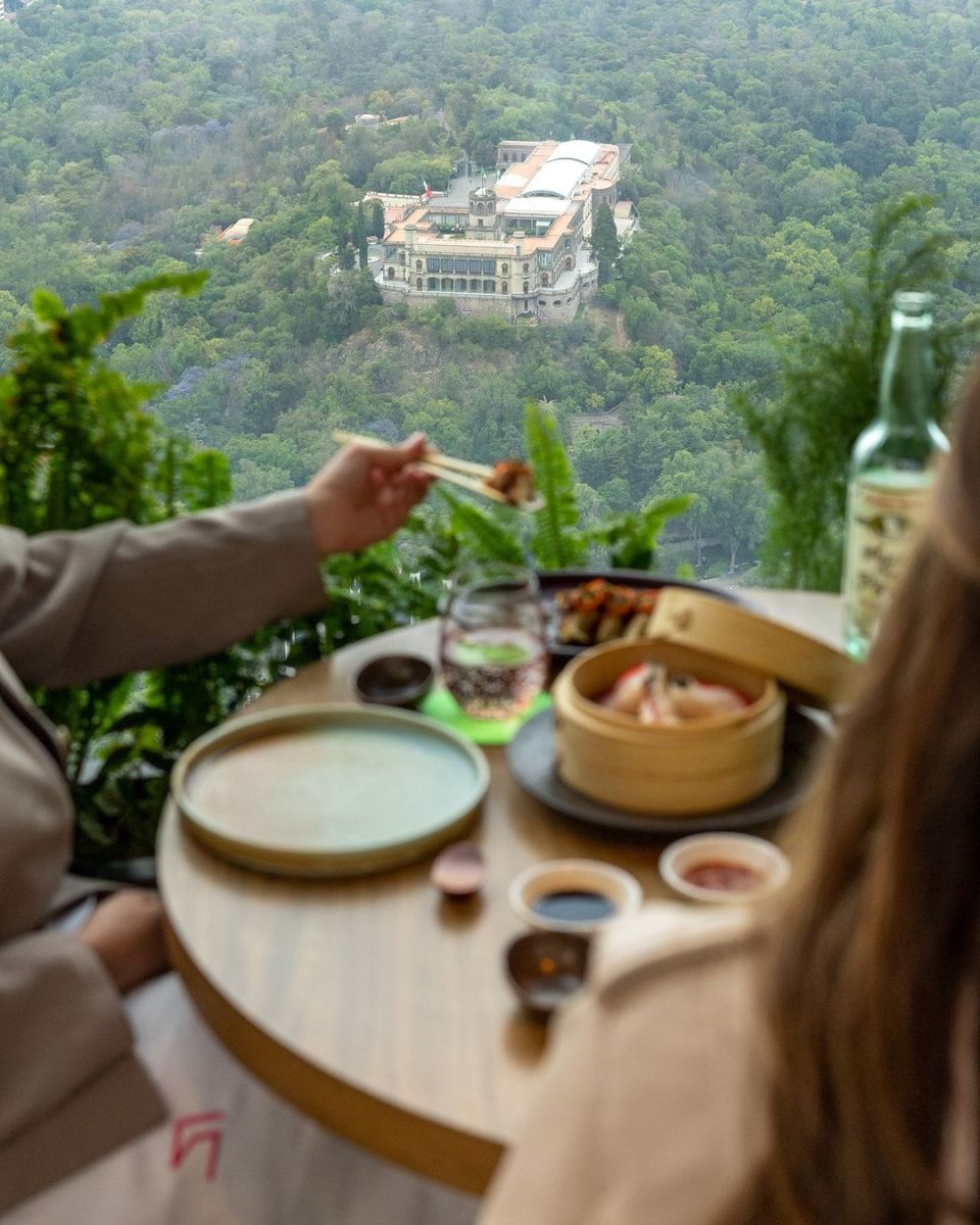 Vistas del Castillo de Chapultepec desde Ling Ling