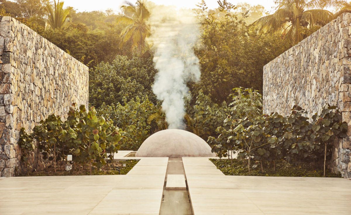 Temazcal en el spa de four seasons tamarindo