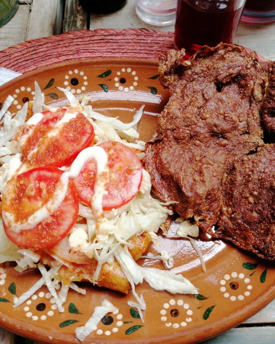 Enchiladas de cecina