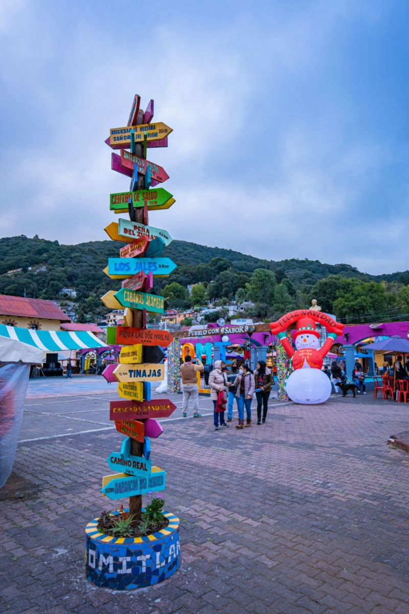 Pueblo colorido cerca de la CDMX