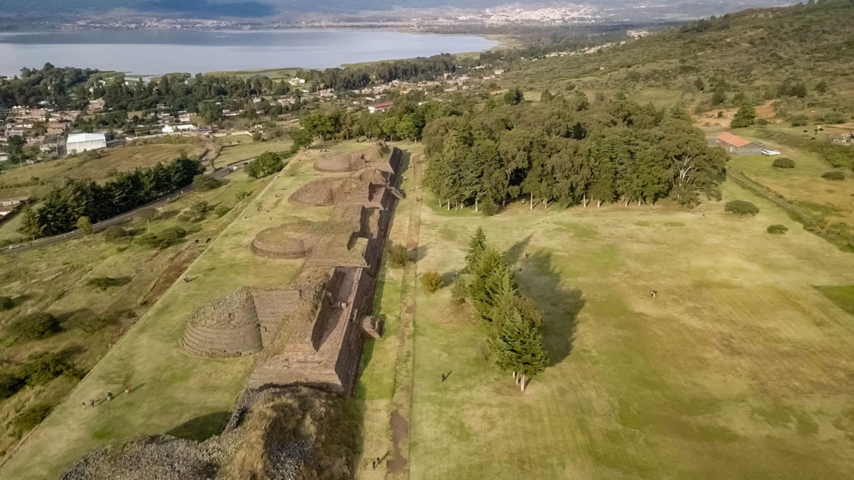Paisaje aéreo de Tzintzuntzan