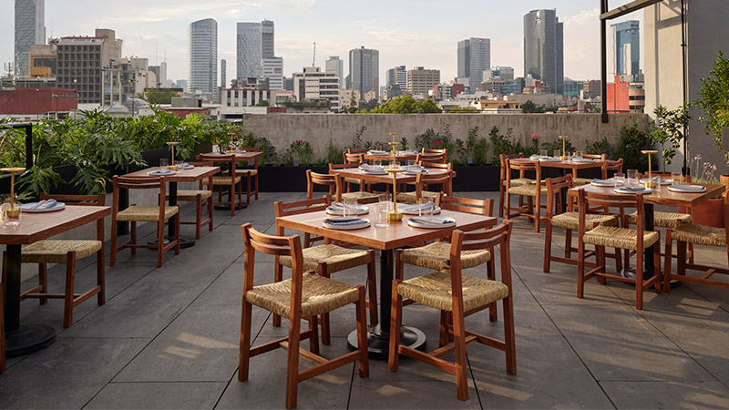 Terraza hotel boutique CDMX 