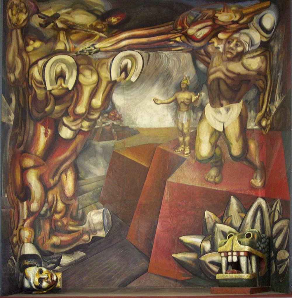 Mural de Alfaro Siqueiros en edificio Tecpan