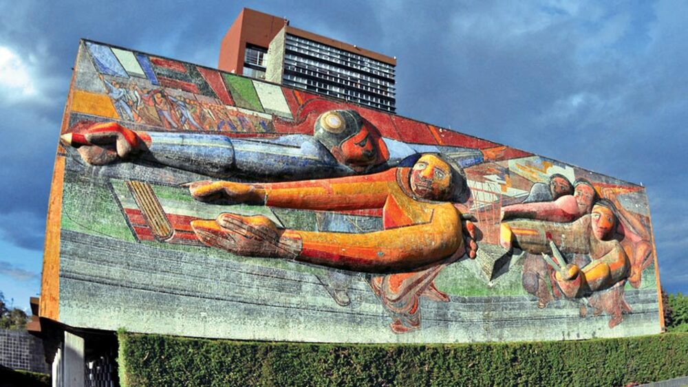 Mural de Alfaro Siqueiros en la UNAM