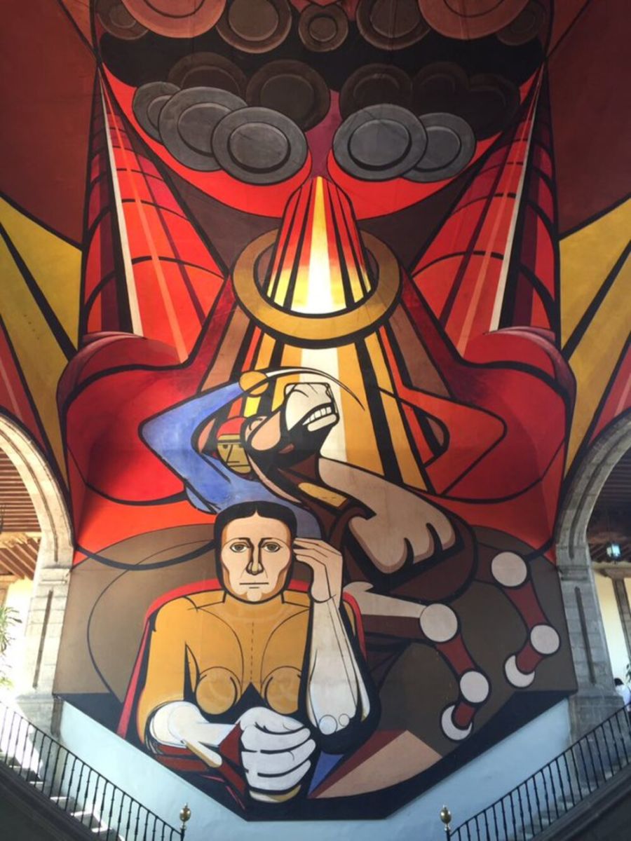 Mural de Siqueiros en la SEP