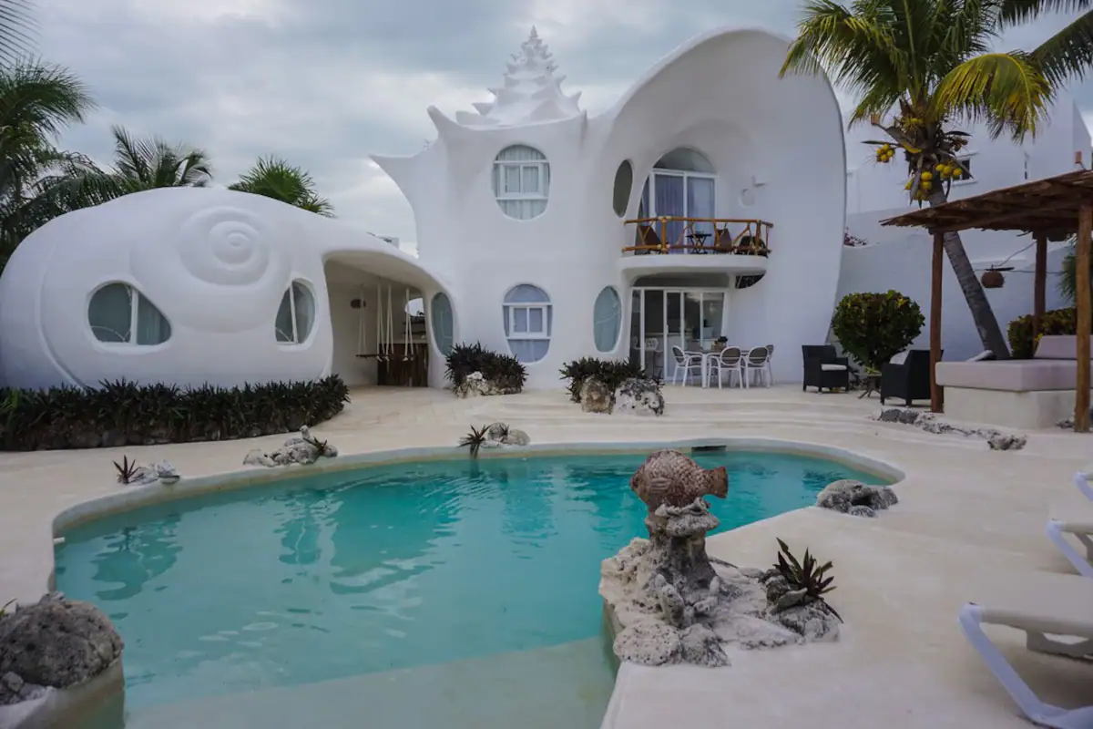 Este Airbnb en forma de caracol es uno de los alojamientos más originales de Isla Mujeres