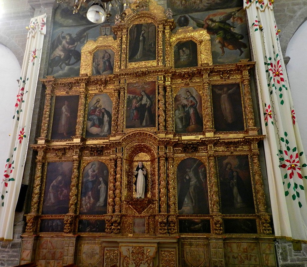 Retablo interior en la Catedral de Azcapotzalco