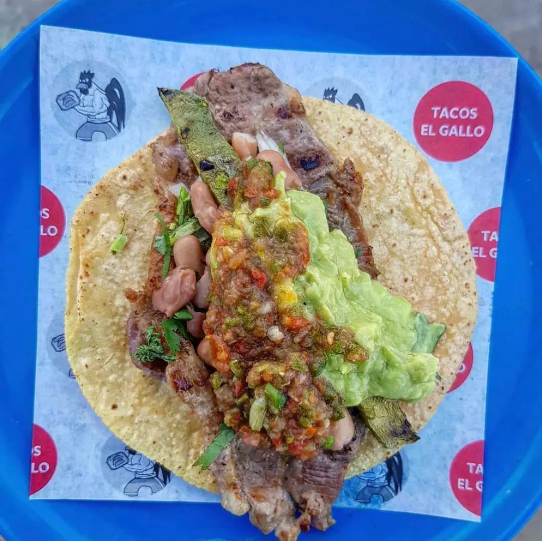 Taco de carne asada New York steak