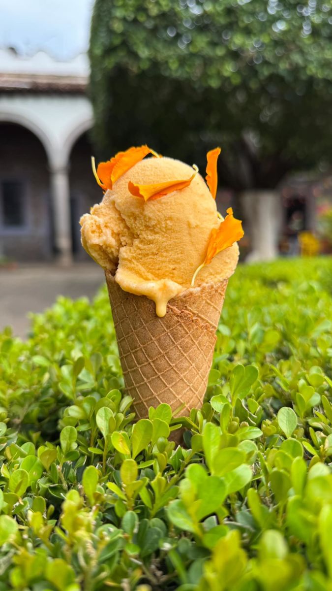 Helado de cempasúchil