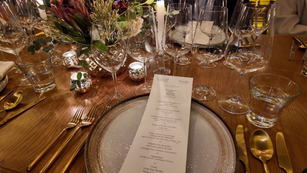 menú maridaje en Latitud 32