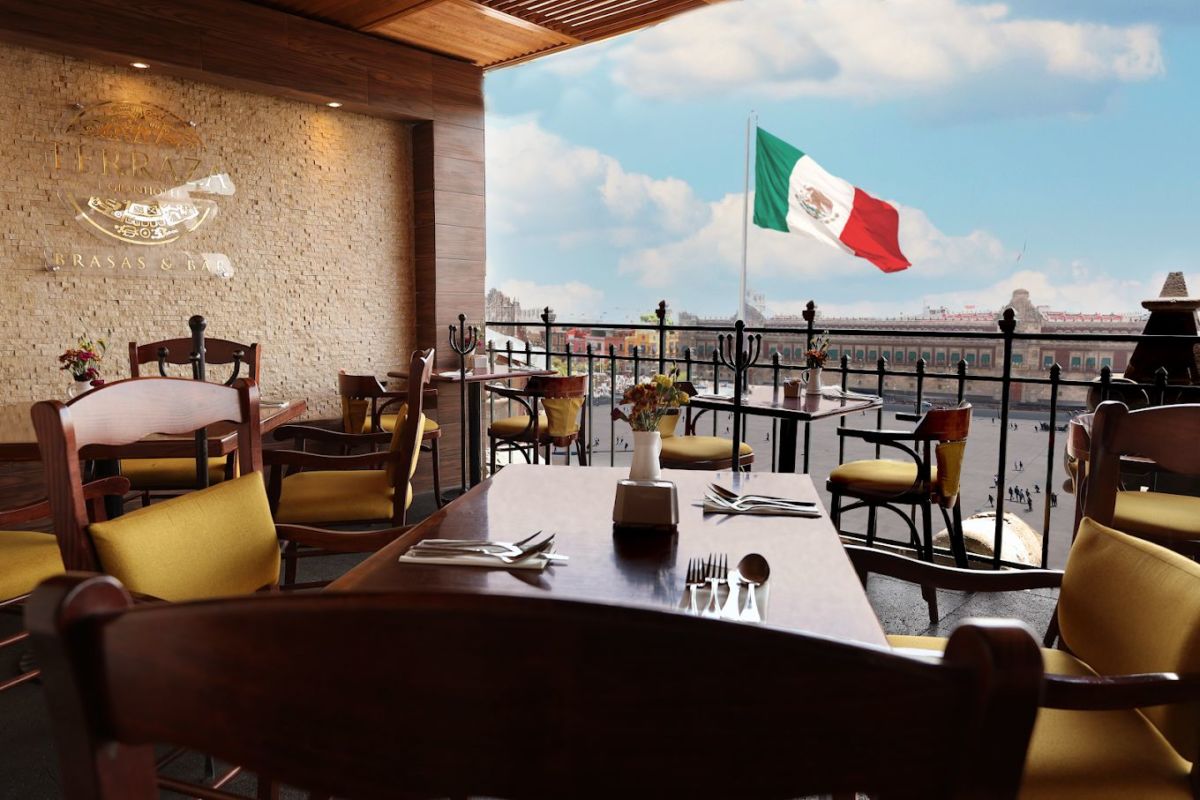 Terrazas en el Zócalo Capitalino