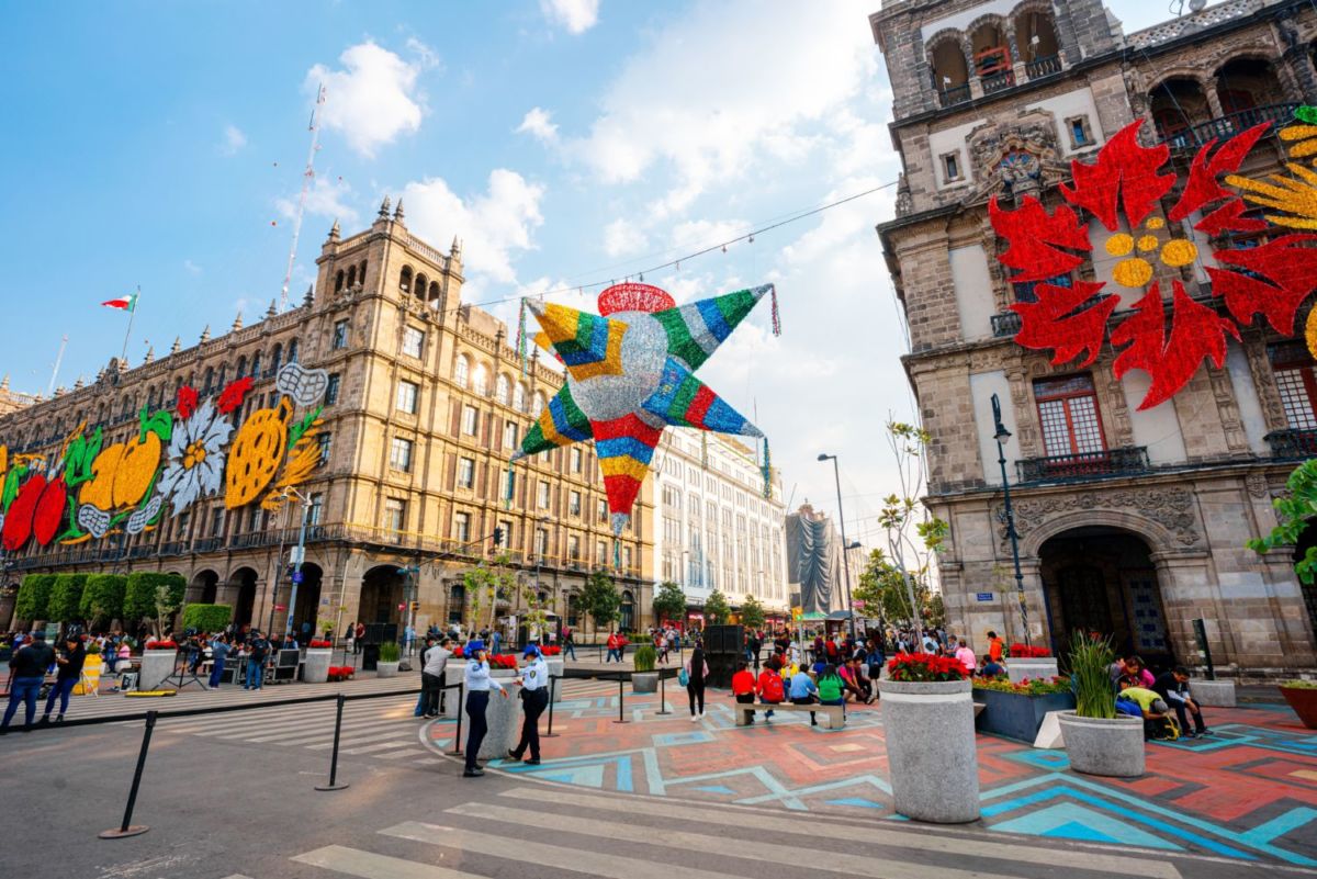 centro histórico de la CDMX en diciembre