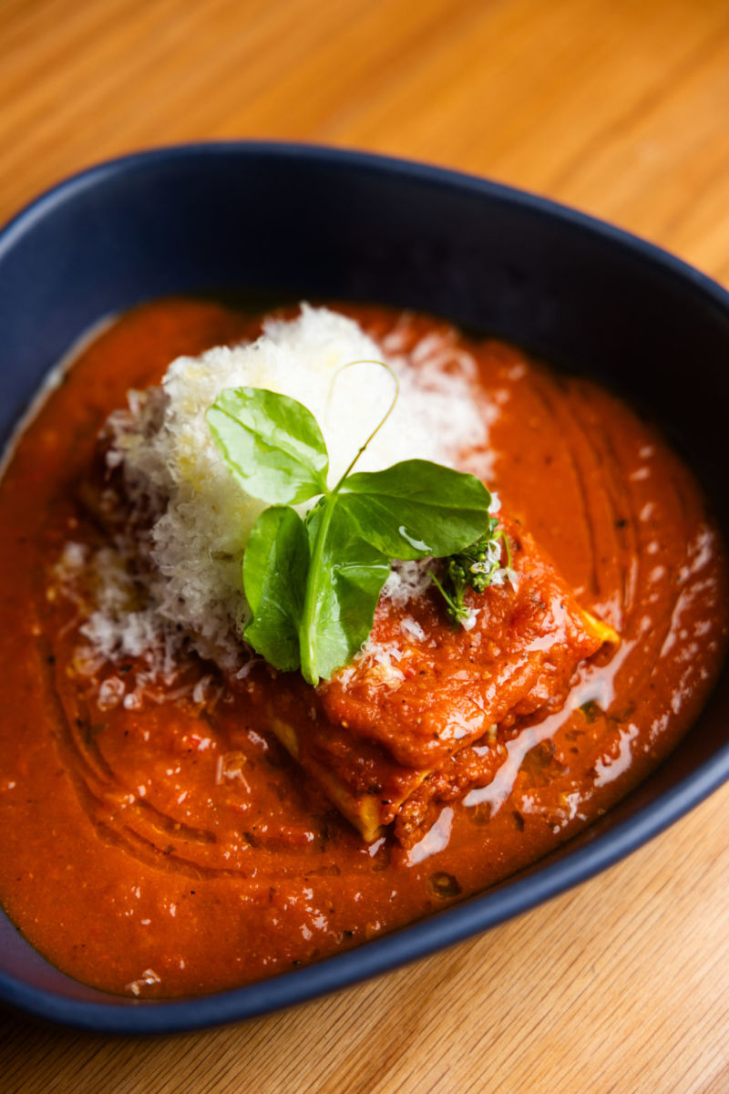 Canelones rellenos de ricotta y espinaca para la Cena de Navidad de Casona Roma Norte