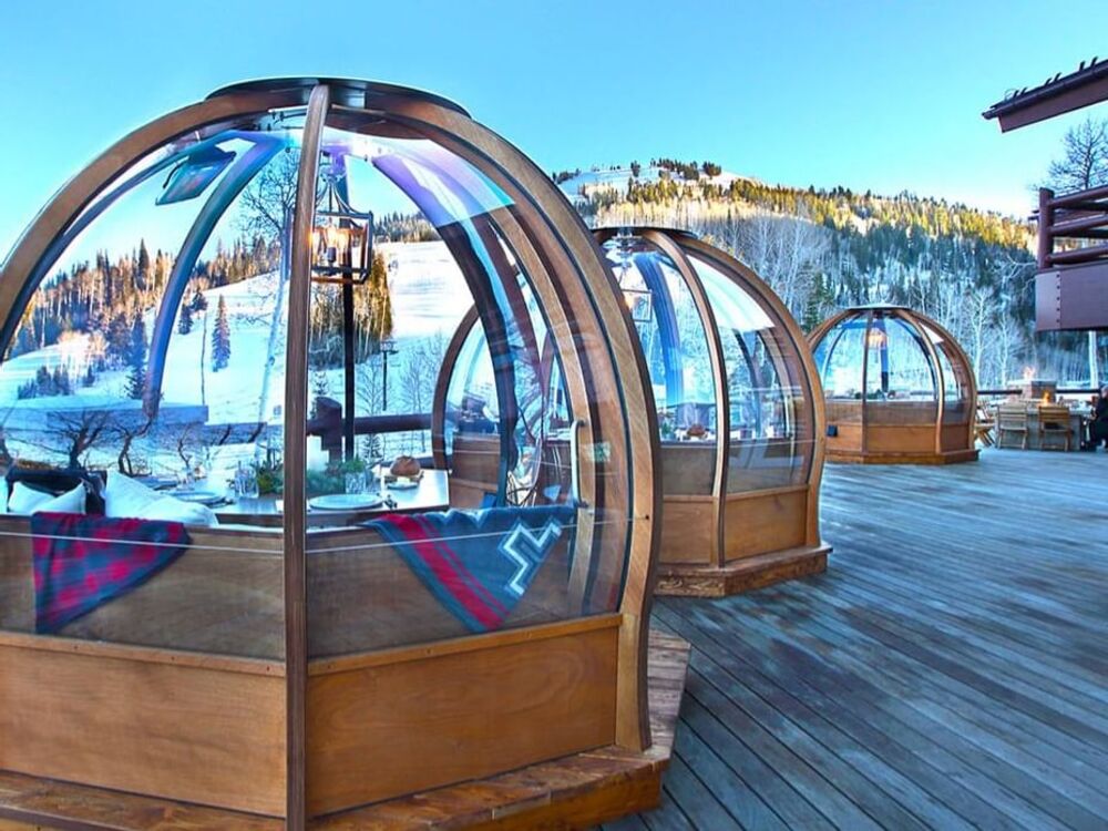 Restaurante de globos alpinos en Park City. 