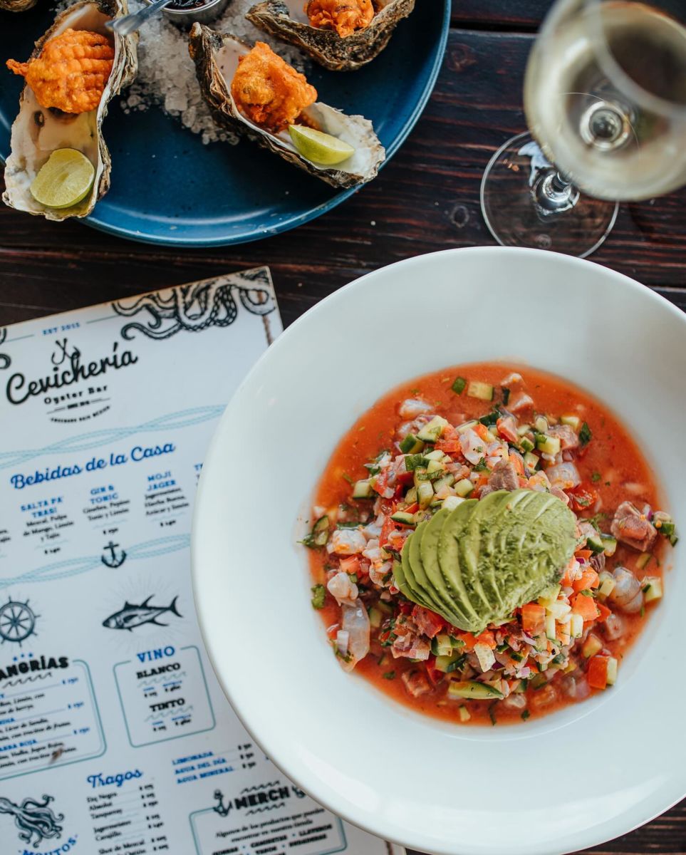 Ceviche fresco en Ensenada. 