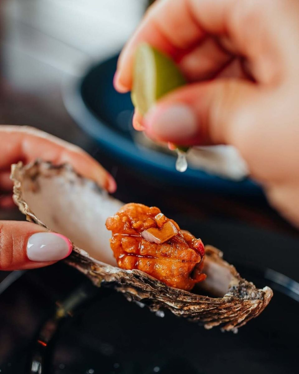 Mariscos frescos en Ensenada. 