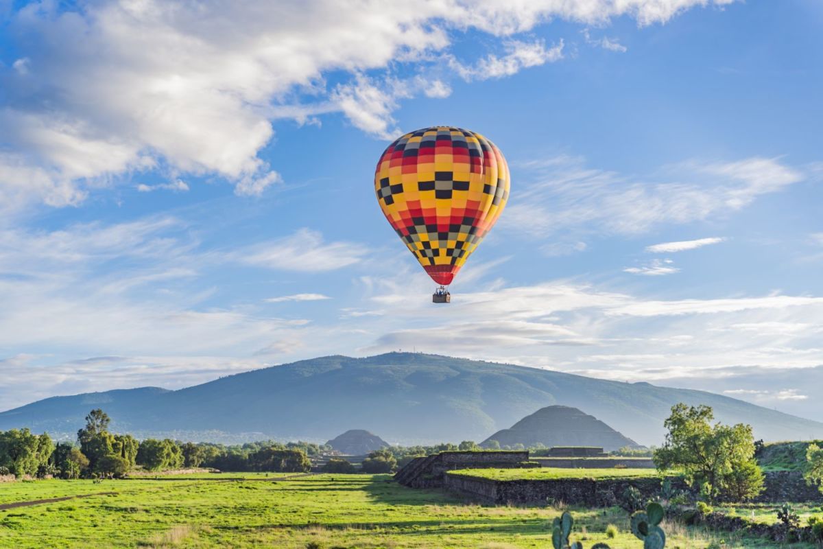 paseo en globo en teotihuacna