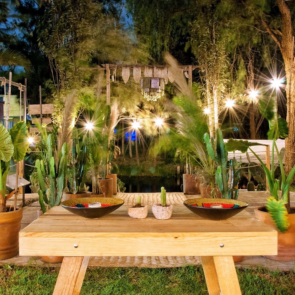 Jardín al aire libre en Xochimilco